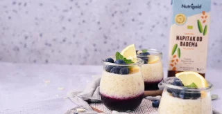 Tapiokapudding mit Heidelbeeren