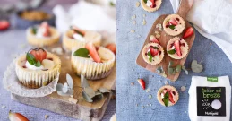 Schnelle Mini Cheesecake Körbchen mit fruchtigem Topping!