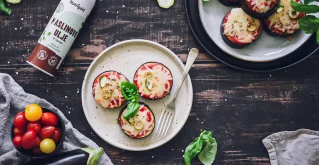 Mini-Auberginen-Pizza