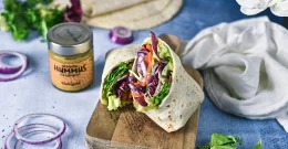 Bunte Gemüse-Tortillas & Hummus