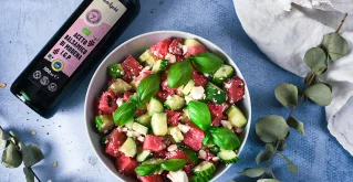 Erfrischender Wassermelonen-Salat mit Feta und Minze