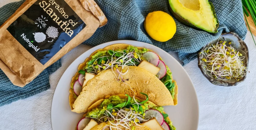 Pfannkuchen mit Kichererbsenmehl