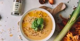 Suppe aus Kichererbsen & Lauch