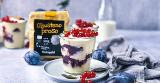 Hirsepudding mit Kokos & Pflaumen