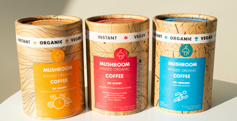 Die kräftigsten Kaffees kommen aus der Mushroom Cups-Werkstatt