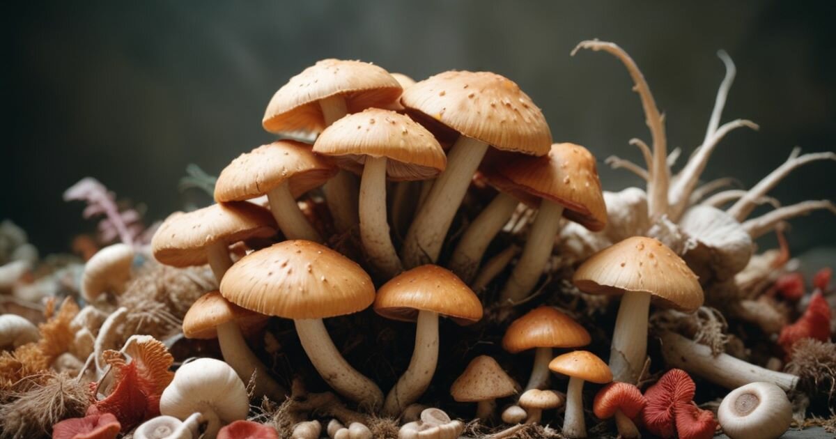 Pilze auf einem Haufen