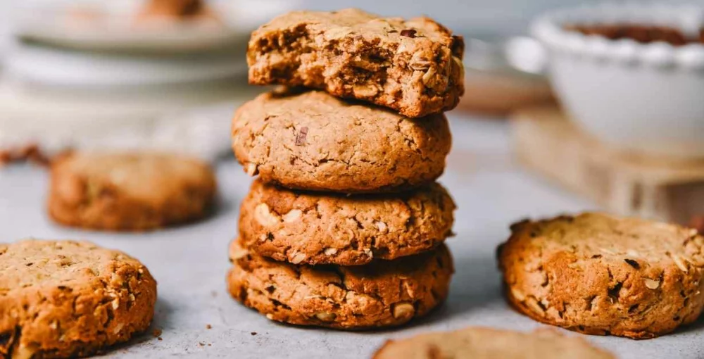 Proteinreiche Haferkekse mit Haselnüssen
